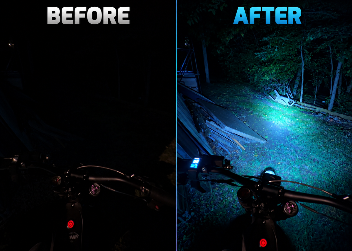 Battery-Powered Baja Light – Fits All E-Bikes & E-Motos